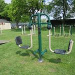 Photograph of mobile gym equipment - Seated leg press